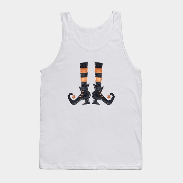 Fun Halloween Witches Feet Tank Top by ColorFlowCreations